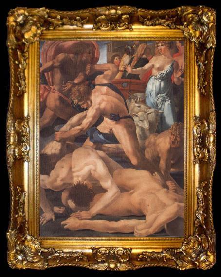 framed  Rosso Fiorentino Moses Defending the Daughters of Jethro, ta009-2